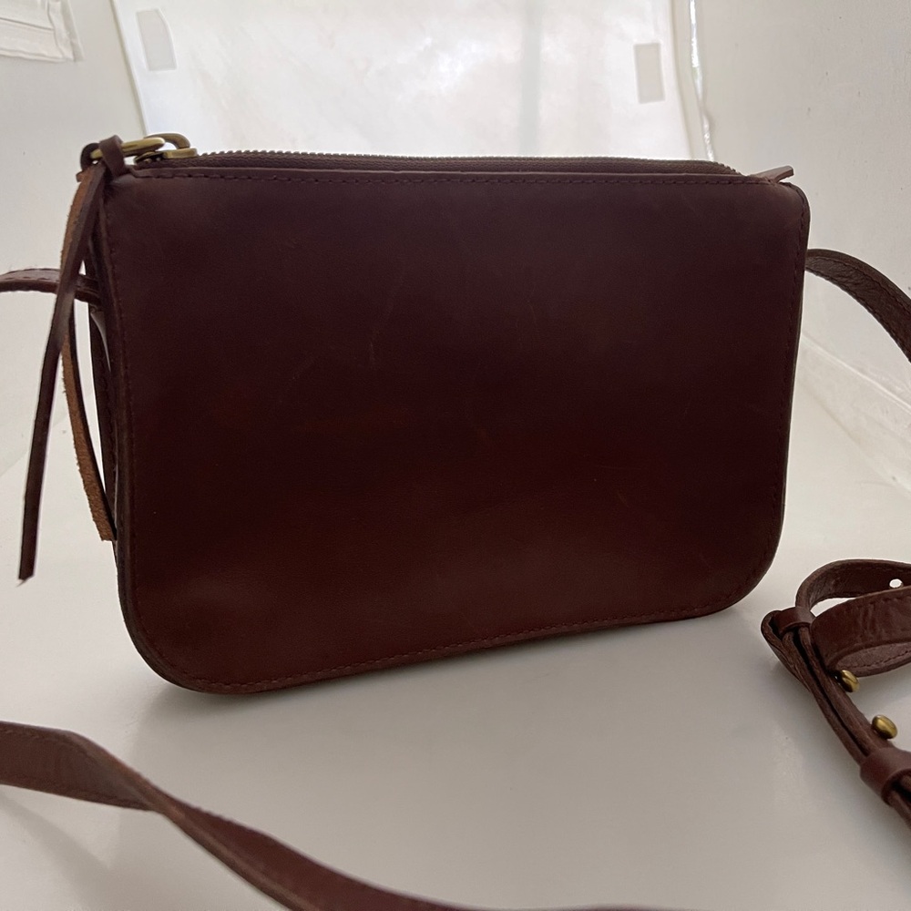 Madewell Diamond crossbody brown leather fall autumn everyday casual purse